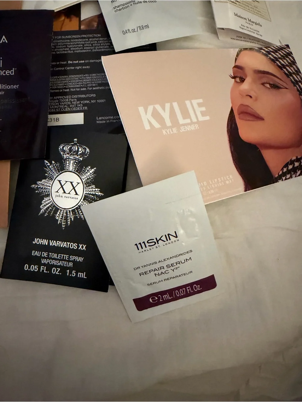 Assorted Beauty & Fragrance Sample Lot - Neutral, Pink, Gold Accents